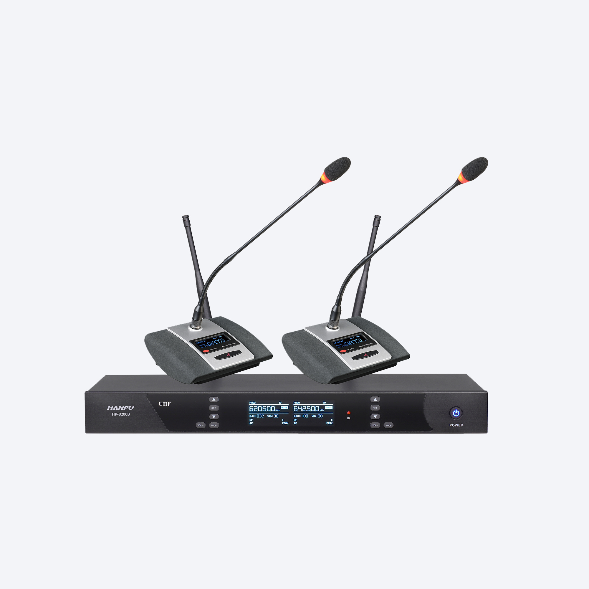 UHF频段一拖二无线会议系统