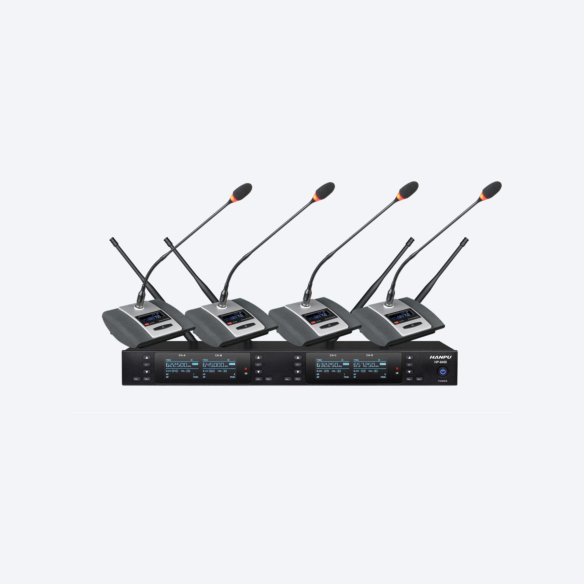 UHF Band One Drag Four Wireless Conference System