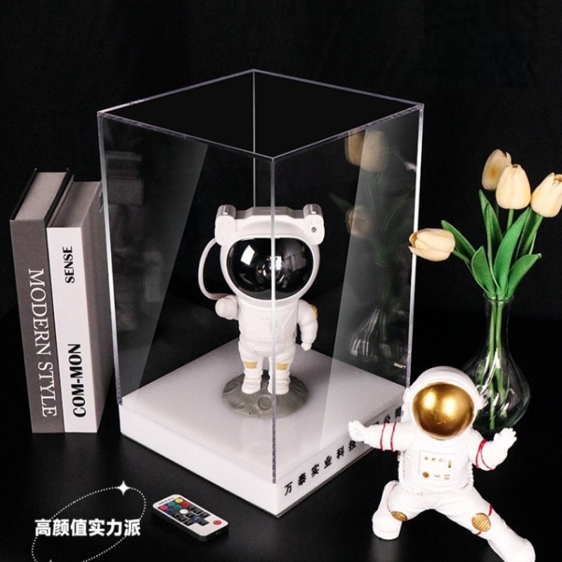 亚克力展示盒带灯款高透明乐高防尘罩可定制手办模型一体式收纳盒