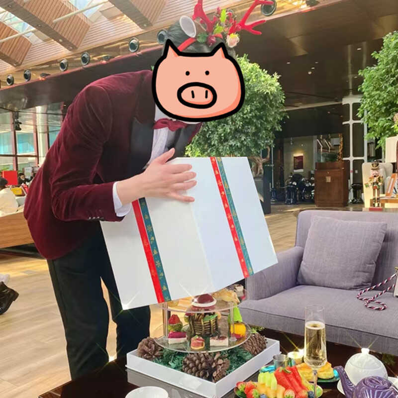 亚克力下午茶甜品台展示架套装高端点心甜点展架包装盒高奢定制