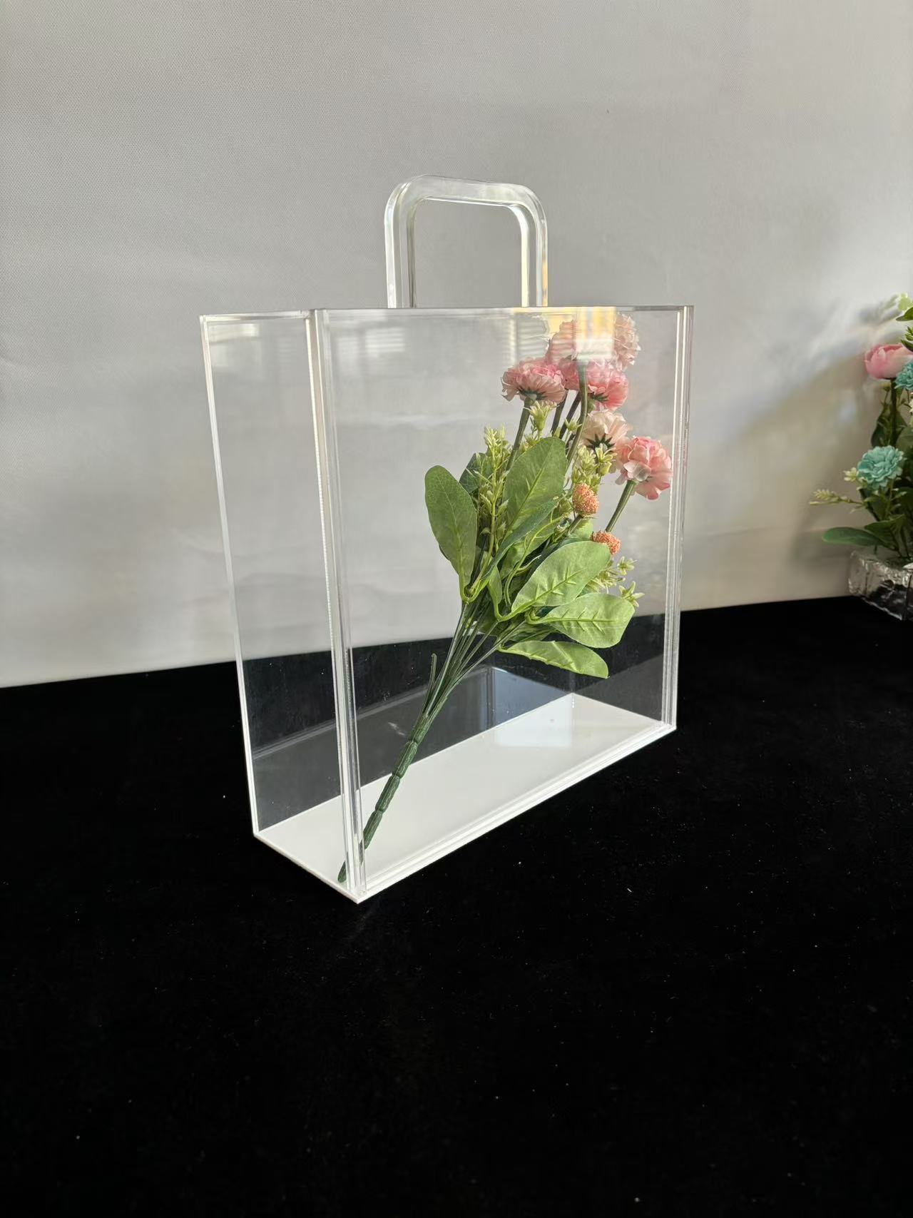 亚克力手提花盒