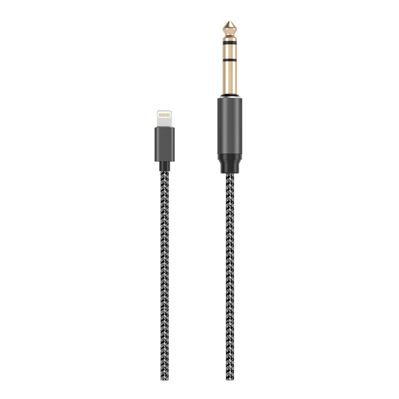 Lightning to Stereo 6.35mm 1/4inch Male cable