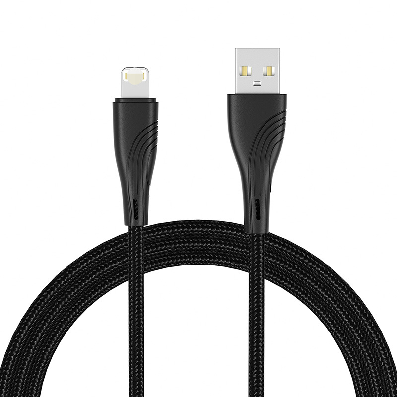 Injection 8P/Type C/Micro USB data cable 2.4A with Nylon braid cover