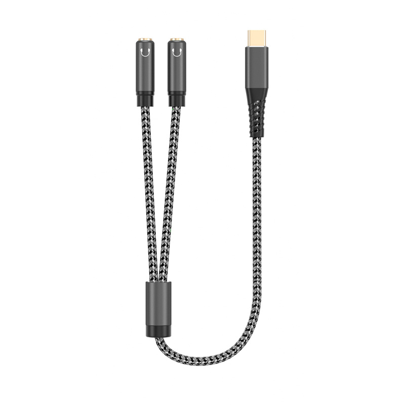 USB-C to 2 x 3.5mm AUX (암) 분배 케이블