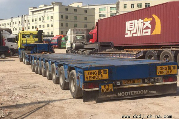 中港液壓伸拉軸線平板車