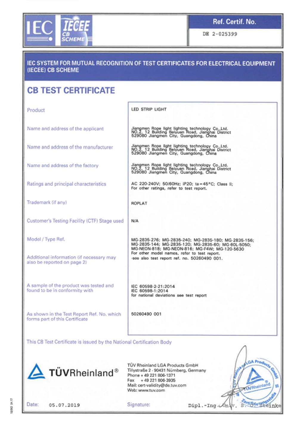 CB-Test Roport