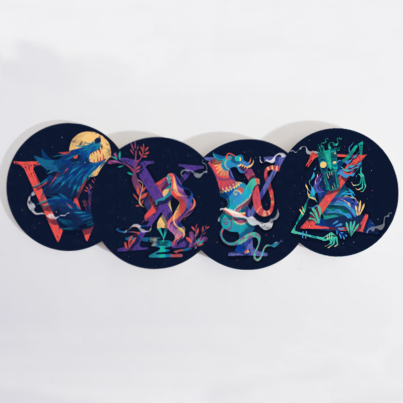 Ceramic can be customized pattern circular thermal sublimation cheap anti-hot insulation coaster unit price$0.28