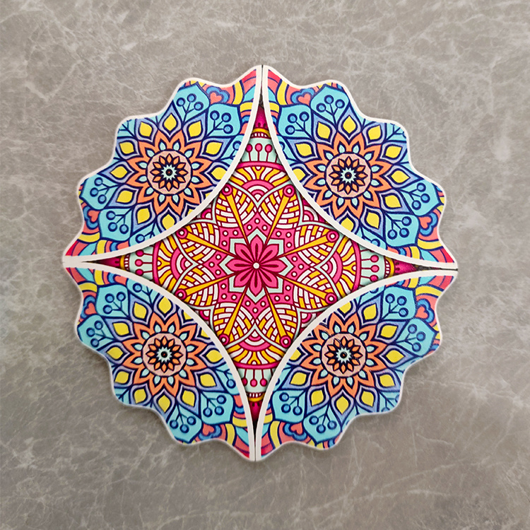 Ceramic beer bottle lid-shaped patterns can be customized by coasters manufacturers wholesale unit price$0.35