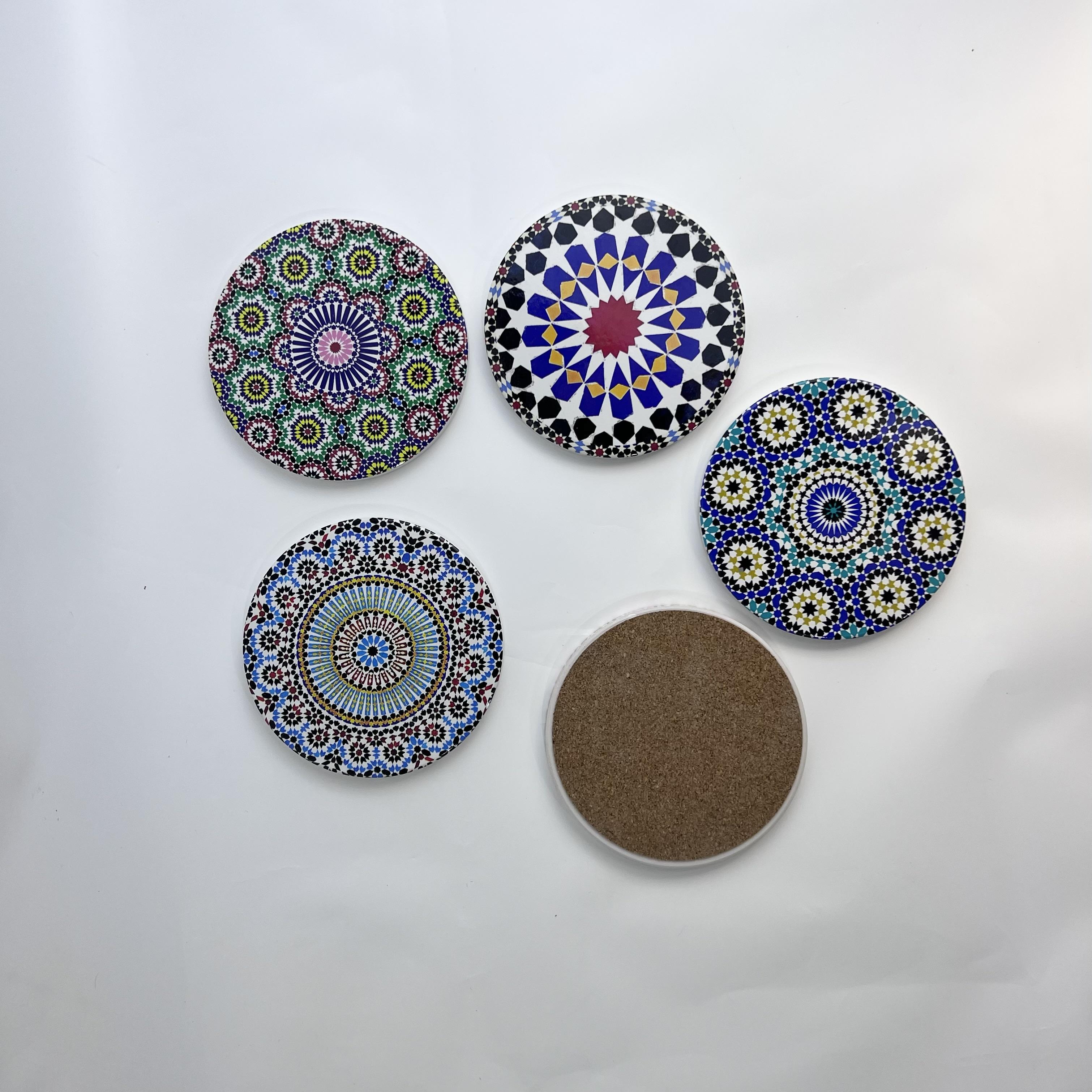 Ceramic Coasters absorbent Unique Beer Coffee Bar Tea Round unit price $0.23