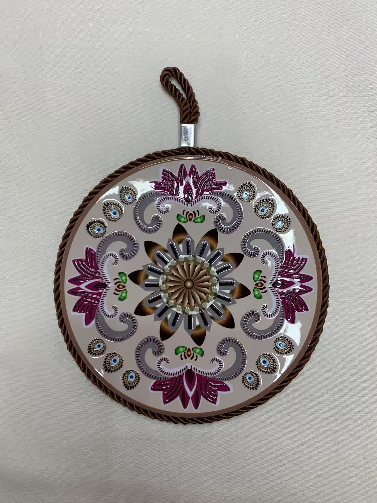 Factory Direct 16cm Round Ceramic Relief Meal Mat with Lanyard Efficient Delivery Low Price