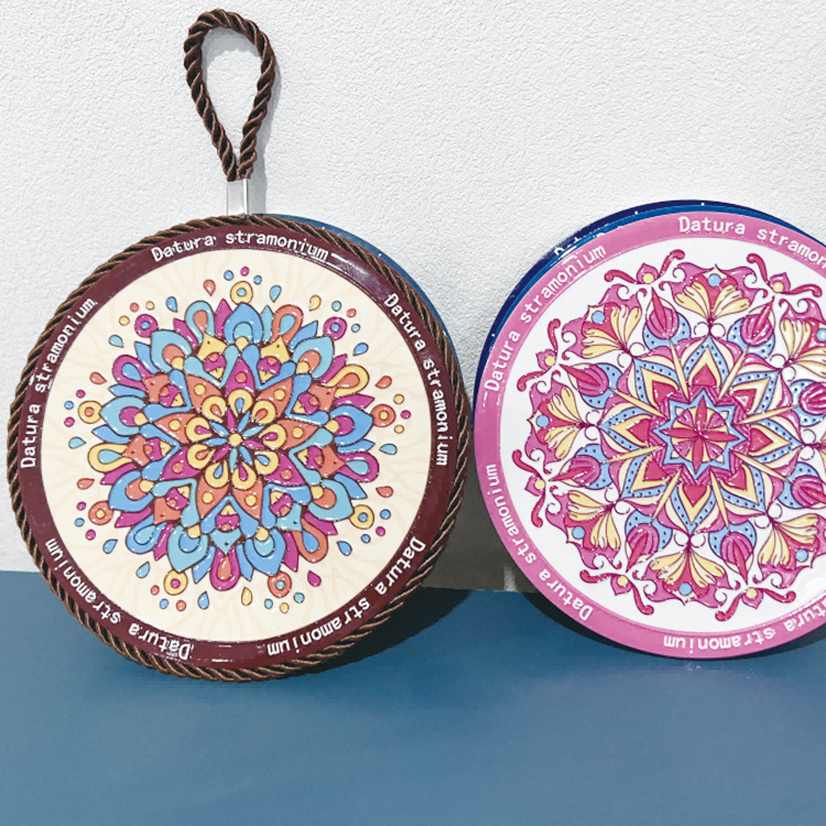 lanyard flower bird animal pattern customizable pattern round placemat coaster unit price$0.65