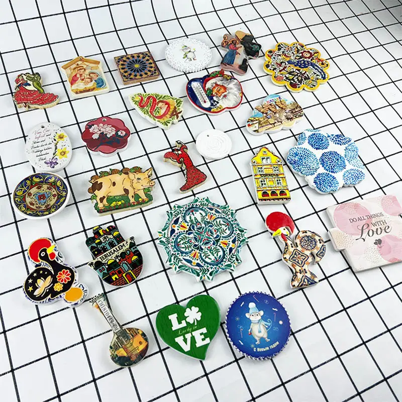 Customized thermal transfer printing ceramic fridge magnet unit price$0.29