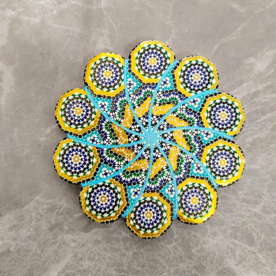 Gold stamping process ceramic can be customized patterned coaster unit price$0.36