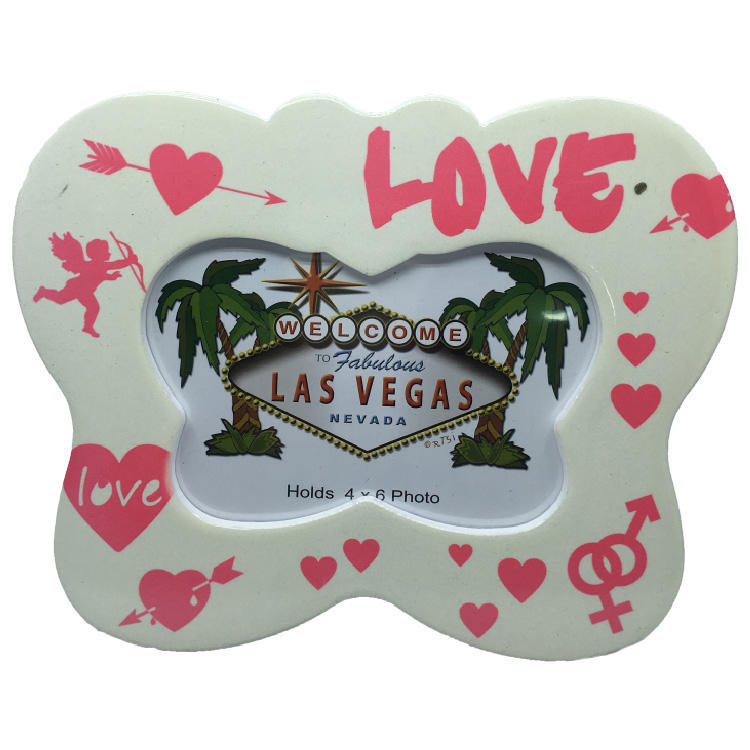Butterfly shape custom souvenir gift ceramic bracket photo picture frame unit price$0.78