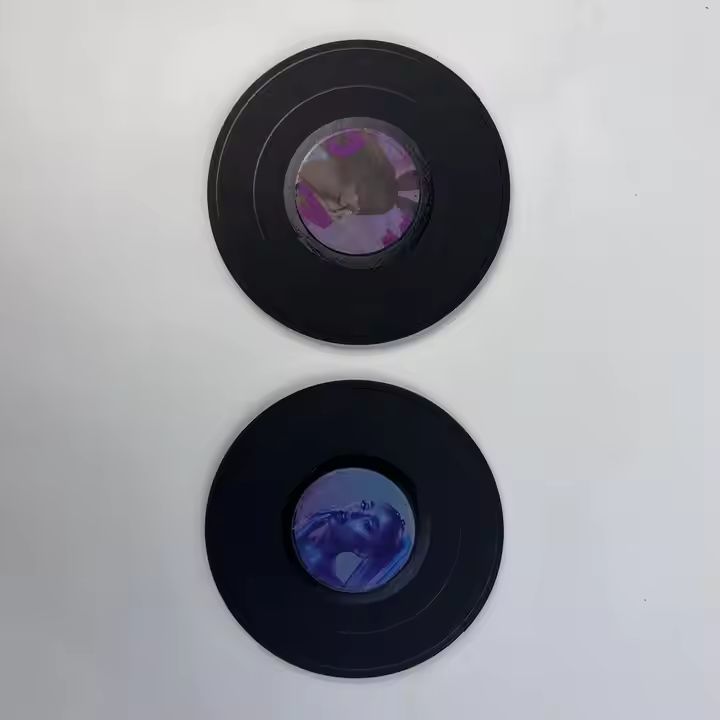 European and American round record pattern ceramic coasters Unit price$0.28Customer Service for Inquiry on Discounts