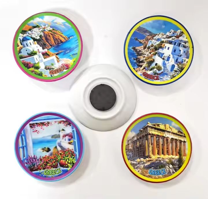 High Quality Ceramic Plate Refrigerator Stickers Customizable Patterns Cross-Border Sales Factory Offers Low Price Efficient