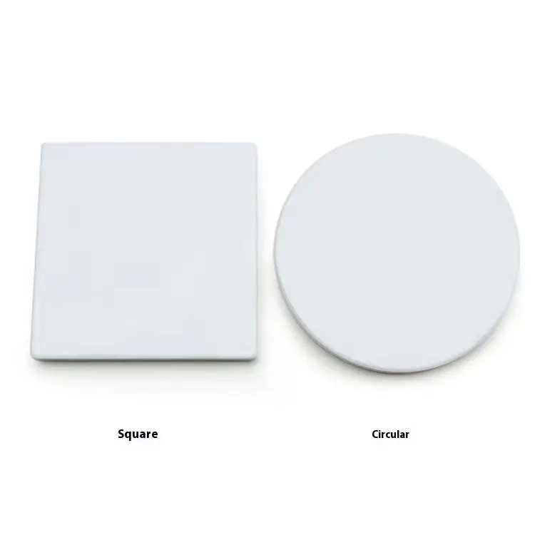 Custom patterned ceramic coaster white blank unit price $0.19