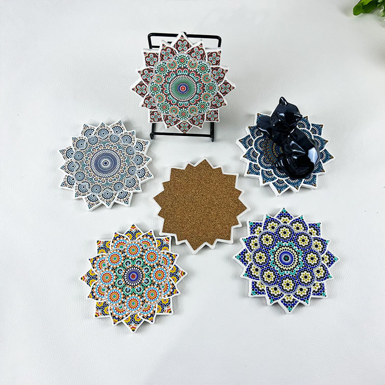 High-quality pointy Ceramic Coaster Home Decor Decor Placemat Drink Pad unit price$0.35