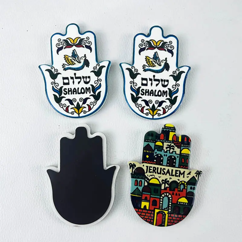 6*8cm ceramic palm refrigerator magnet coaster newcomer price$0.69