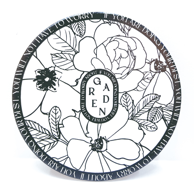 black and white flower bird animal pattern can be customized pattern circular placemat coasterunit price￥0.28
