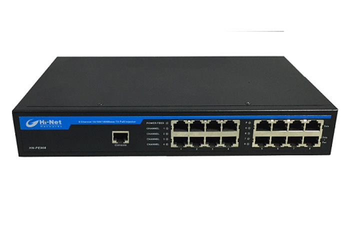 PE908M 8 Channel Managed 10/100/1000M POE Injector