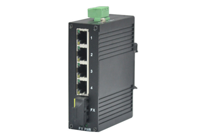 Fast 4 Copper 1 SC Fiber port unmanaged industrial switch Fast 4 Copper 1 SC Fiber port unmanaged industrial switch