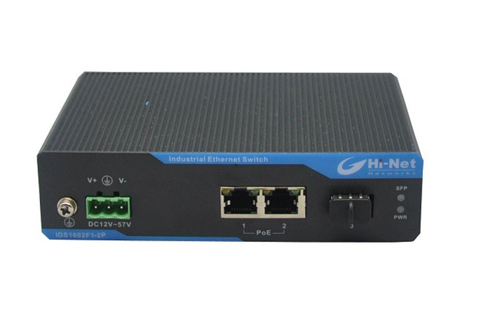 IDS1602F1-2P 2 Ports Giga industrial POE Switch