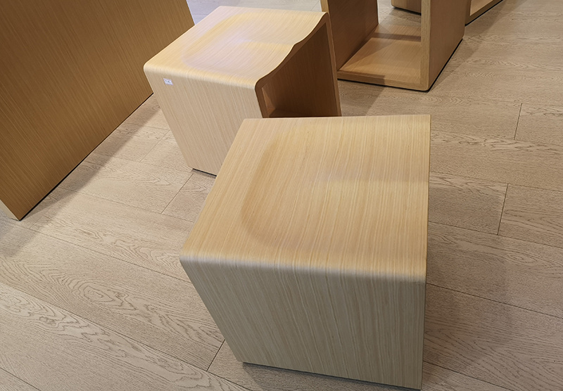 Wood Veneered Stool