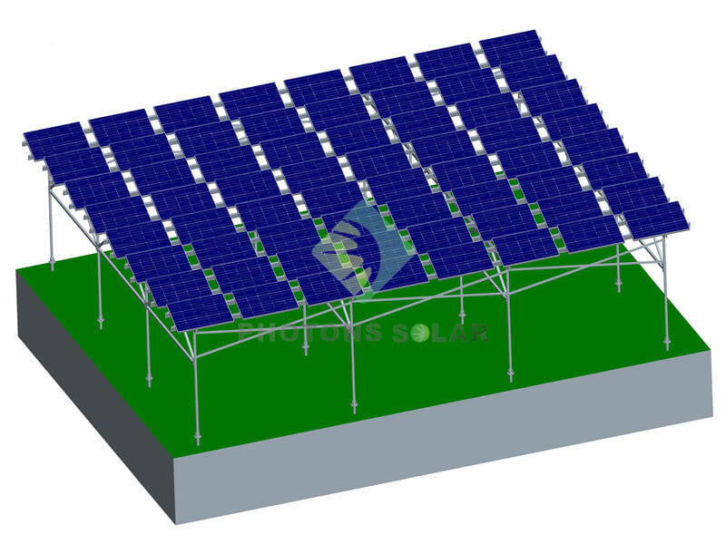 Agriculture solar farm mounting structure with Common base