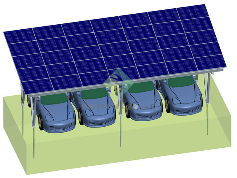 Solar canopy pv mounting carport system