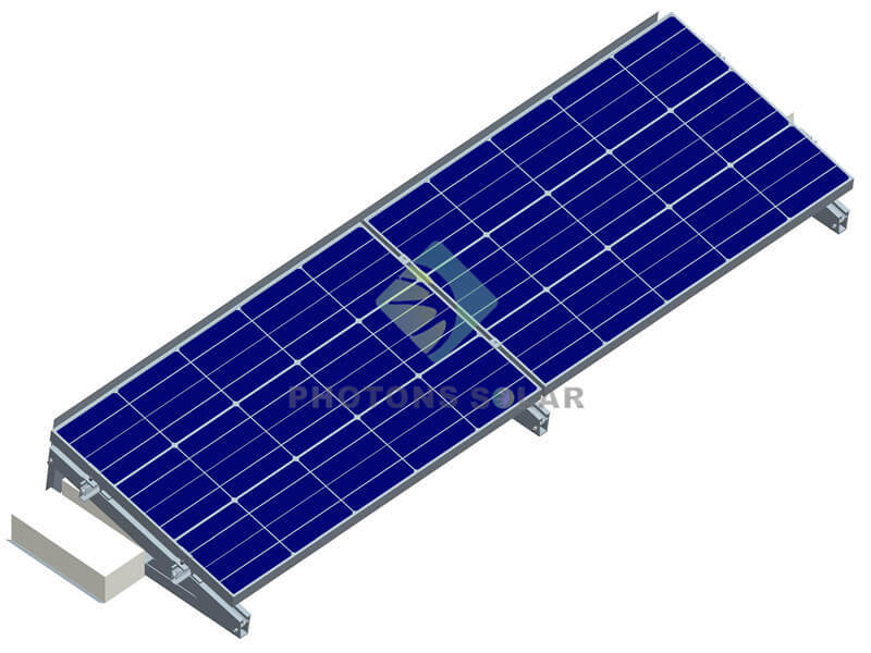 Flat Roof Ballasted  Pv Solar Racking System