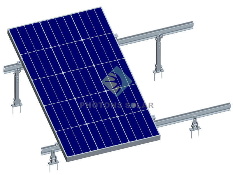 Metal roof adjustable pv mounting structure