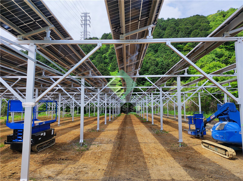 Solar agriculture mountings