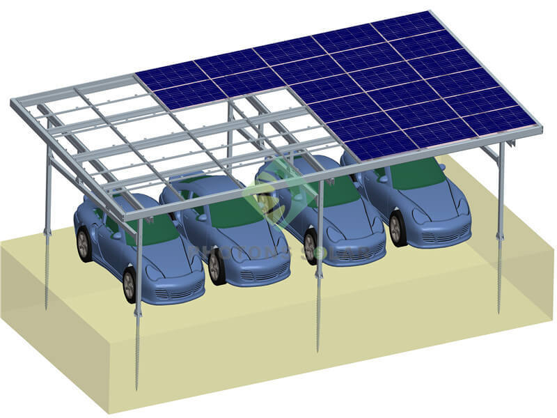 Solar pv waterproof mounting solar carport