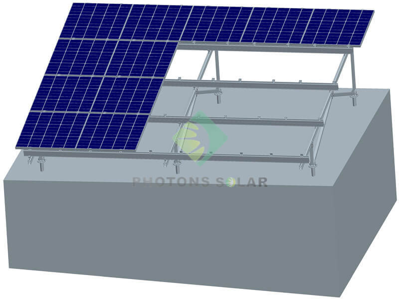 Aluminum solar mounting for tilt ground