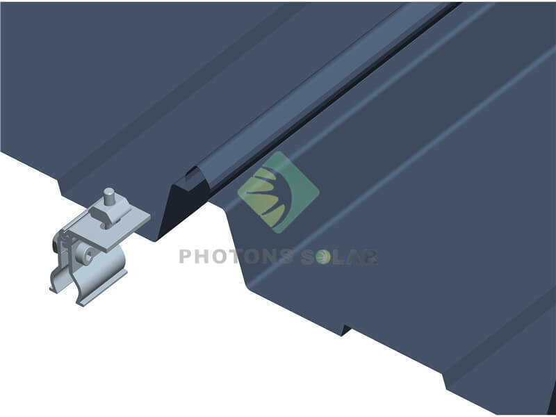 Klip lock standing seam rooftop mounting bracket