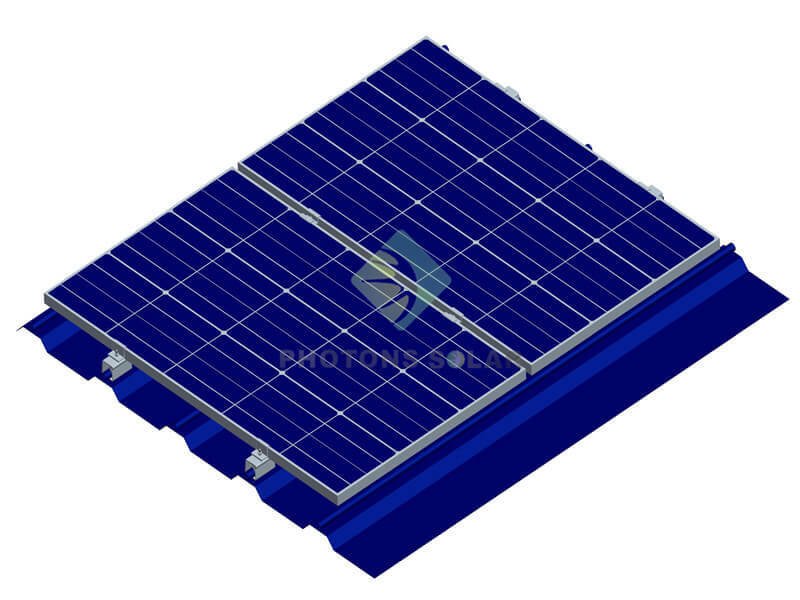 Tin roof railless solar mounting