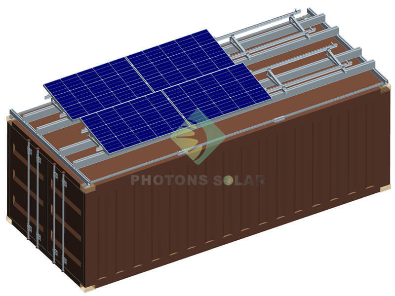 Container solar mounting system