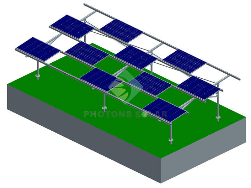 Aluminum agricultural Solar Farm With Light Structure