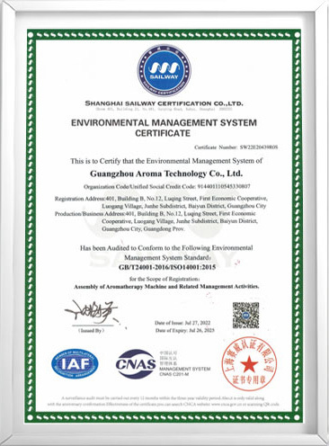 ENVIRONMENTAL MANAGEMENT SYSTEMCERTIFICATE