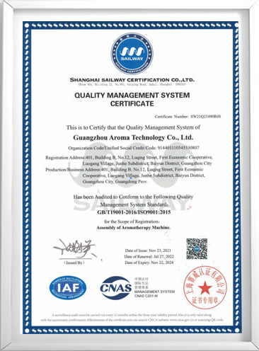 QUALITY MANAGEMENT SYSTEMCERTIFICATE