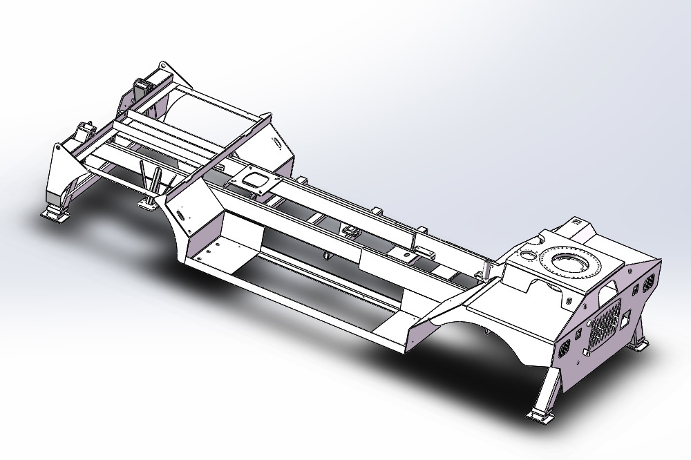 Main frame of concrete spraying truck