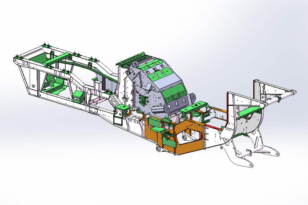 Engineering crusher R6 main frame