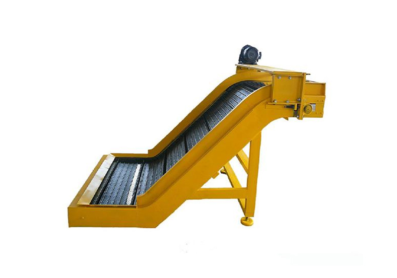 Chain plate type chip removal machine