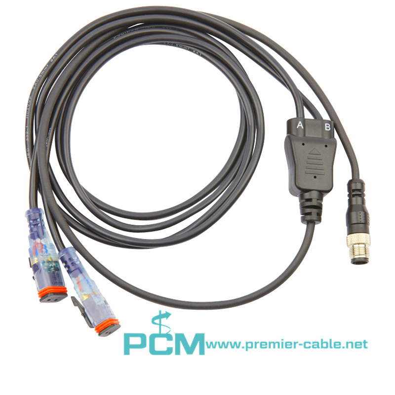 Deutsch Connector M12 to DT04 DT06 Bus Cable