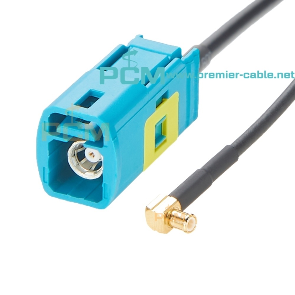 Right Angle MCX to Fakra Infotainment GPS Antenna Cable