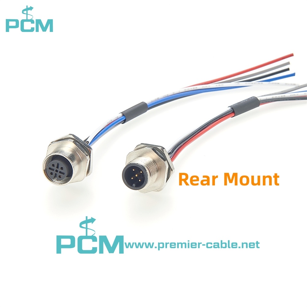 NMEA 2000 Connector Rear Panel Mount Wired 5 pin Micro-C 