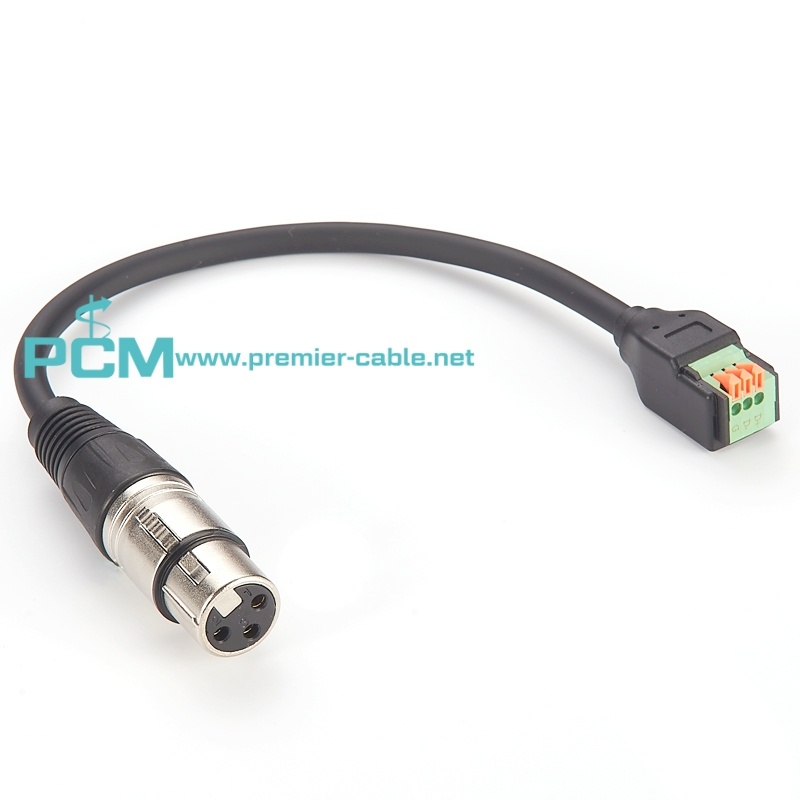 3 Pin Male XLR to Solderless Terminal Block Adapter