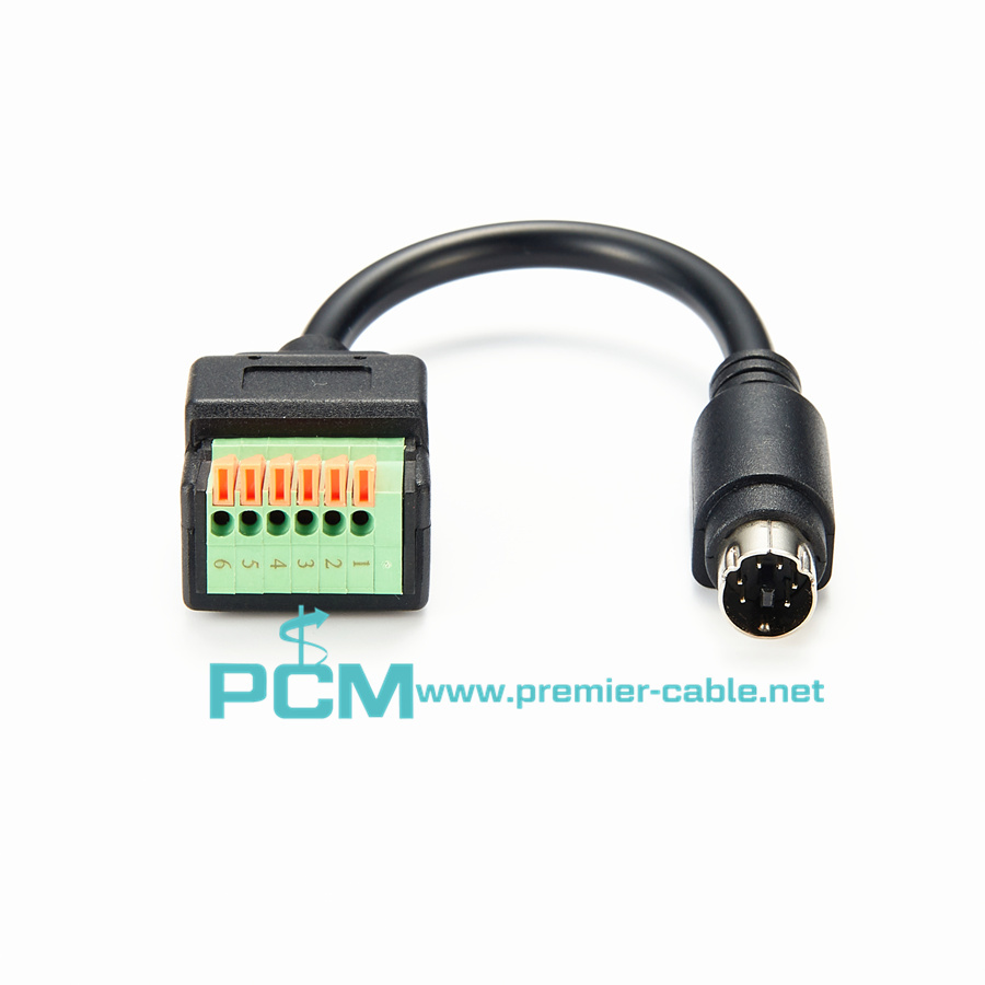 Mini-Din 6 Pin PS2 terminal Cable
