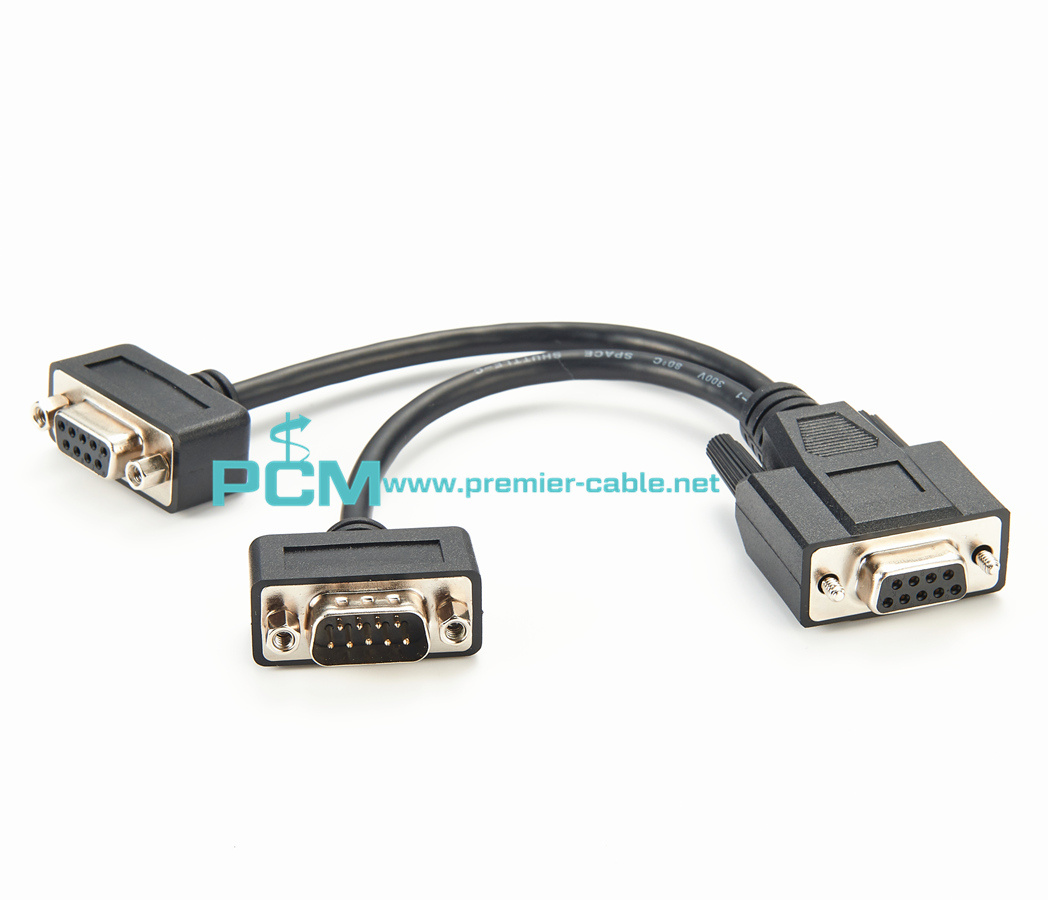 DB9 D-sub Y-splitter cable 